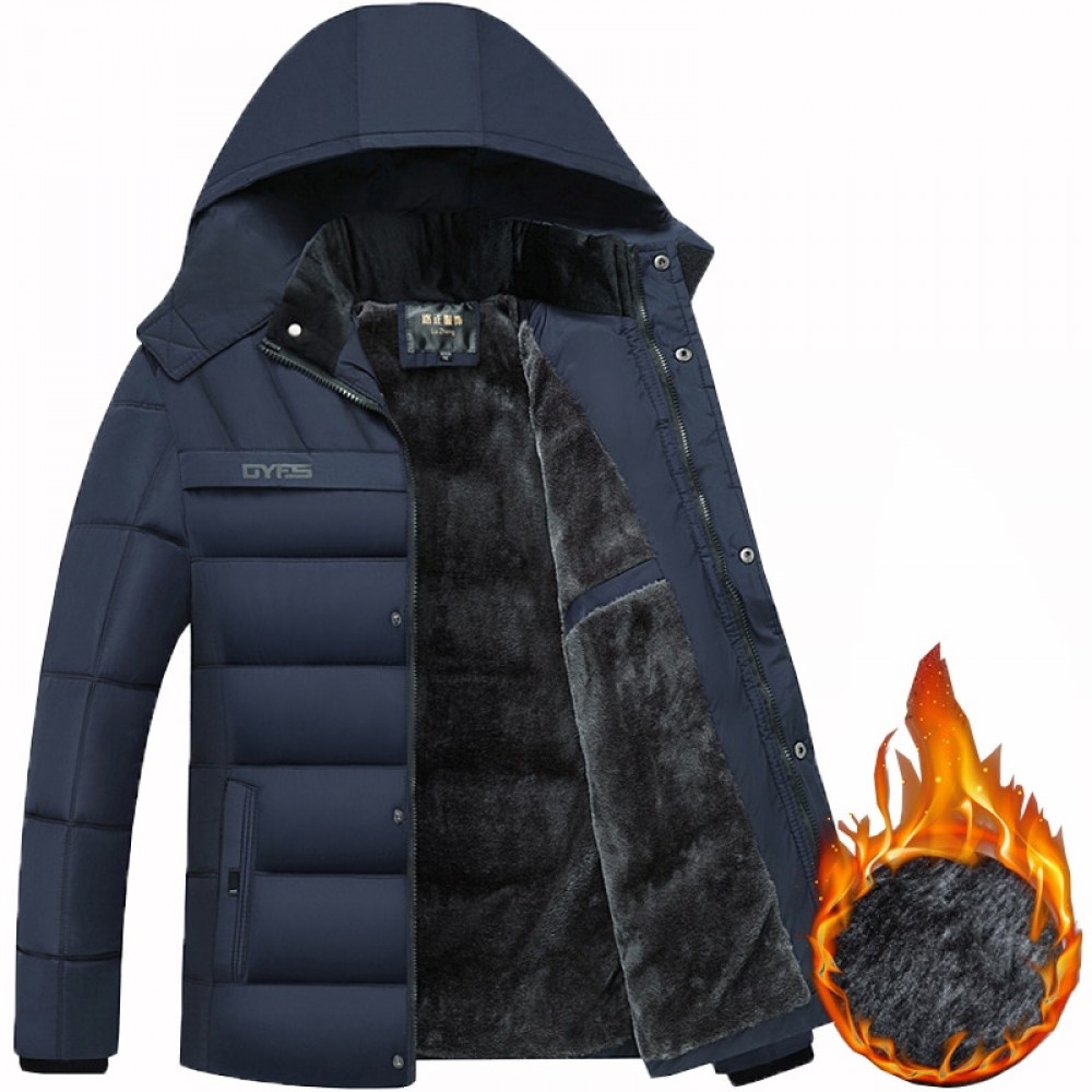 2018 Hot Fashion Hooded Winter Coat Men Thick Warm Mens Winter Jacket Fathers Gift Parka