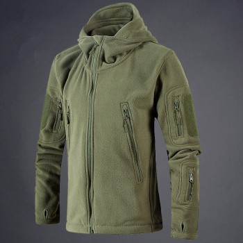 Military Tactical Fleece Jacket Men US Army Polartec Windbreaker Clothes Male Multi Pockets Outerwear Hoodie Coat For Men