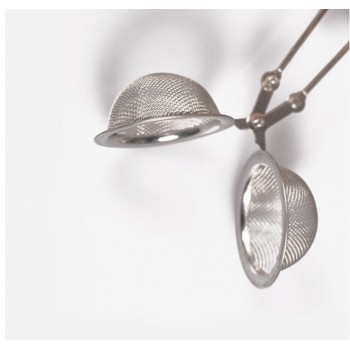 Hot Stainless Strainer Steel Mesh Ball Tea Leaves Filter Squeeze Locking Spoon