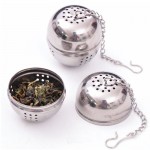 New Essential Stainless Steel Ball Tea Infuser Mesh Filter Strainer w/hook Loose Tea Leaf Spice Home Kitchen Accessories B045