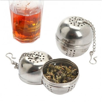 New Essential Stainless Steel Ball Tea Infuser Mesh Filter Strainer w/hook Loose Tea Leaf Spice Home Kitchen Accessories B045