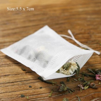 Unibird 100Pcs/Set Disposable Tea bags Non-woven Fabrics Tea Infuser With String Heal Seal Filter Paper for Herb Loose Strainer