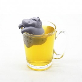 1Pcs Silicone Hippo Shaped Tea Infuser Reusable Tea Strainer Coffee Herb Filter For Home Loose Leaf Diffuser Accessories