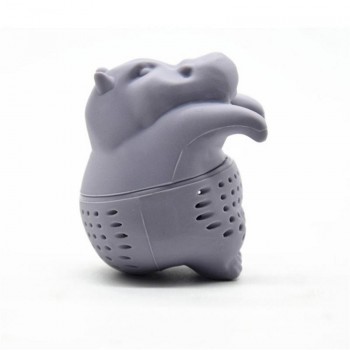 1Pcs Silicone Hippo Shaped Tea Infuser Reusable Tea Strainer Coffee Herb Filter For Home Loose Leaf Diffuser Accessories