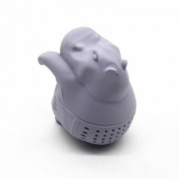 1Pcs Silicone Hippo Shaped Tea Infuser Reusable Tea Strainer Coffee Herb Filter For Home Loose Leaf Diffuser Accessories