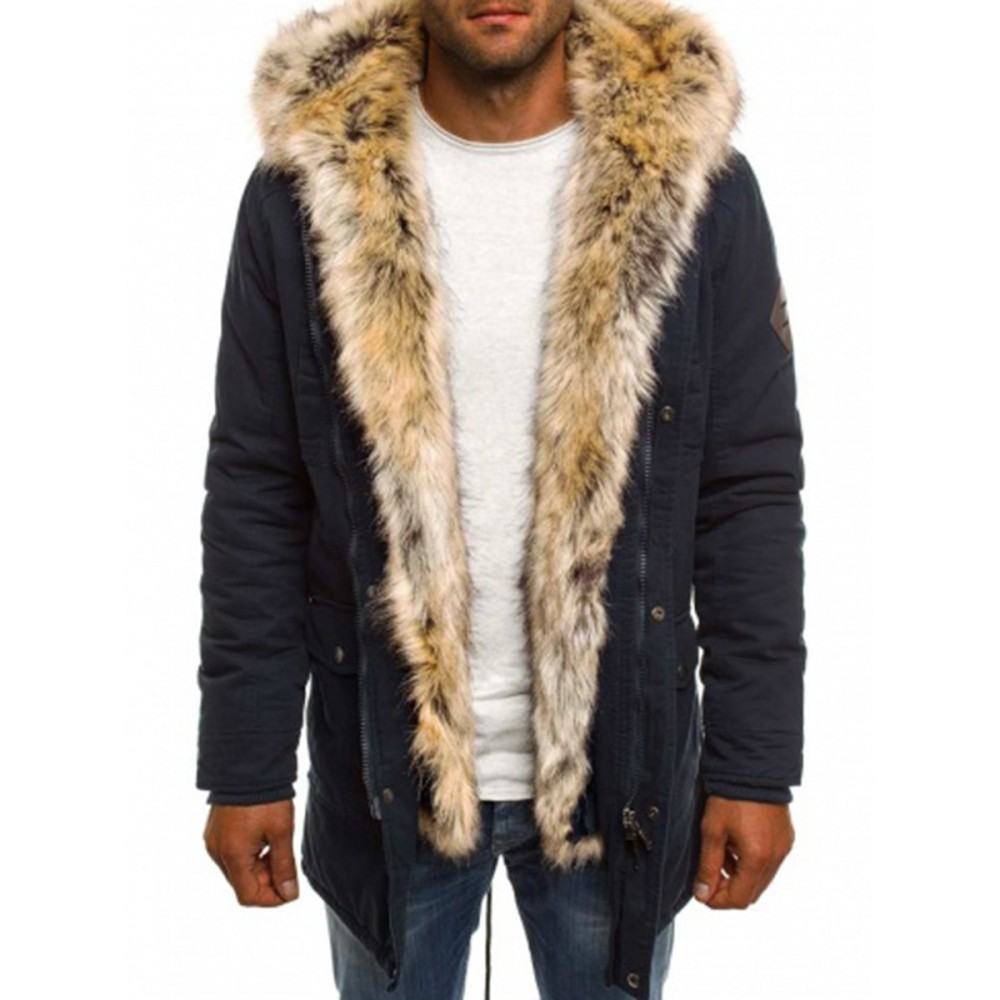 2018 Fashion Winter New Jacket Men Warm Coat Fashion Casual Parka Medium-Long Thickening Coat Men For Winter