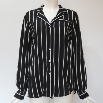 Striped Blouse 2018 Womens Tops And Blouses Long Sleeves Ladies Long Sleeve Office Shirt Striped Blouse Shirt Plus Size Blusas