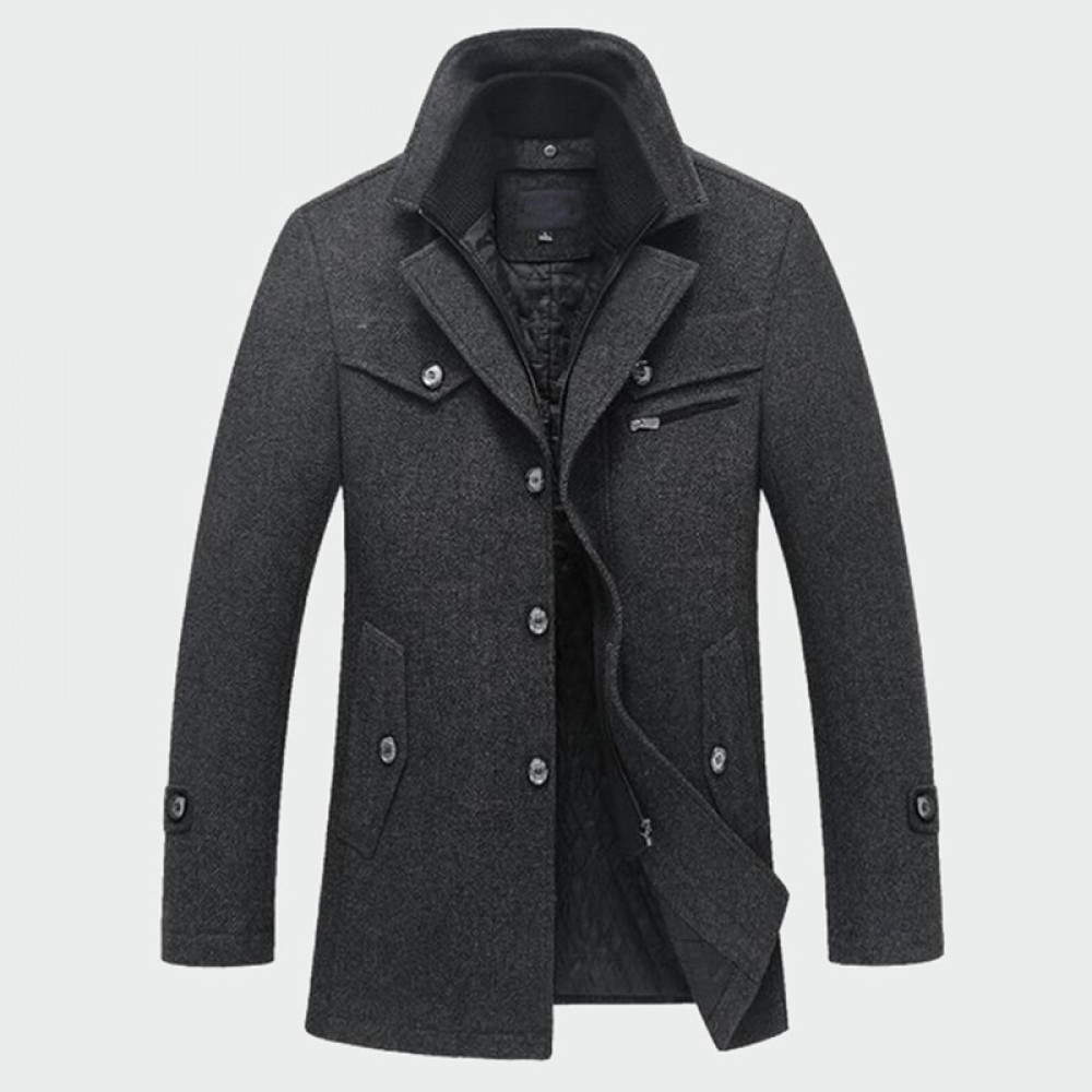 Winter Mens Thick Coats Slim Fit Jackets Mens Casual Warm Outerwear Jacket and Coat Male Peacoat Men Brand Clothes M-4XL ML095