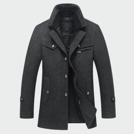 Winter Mens Thick Coats Slim Fit Jackets Mens Casual Warm Outerwear Jacket and Coat Male Peacoat Men Brand Clothes M-4XL ML095