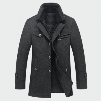 Winter Mens Thick Coats Slim Fit Jackets Mens Casual Warm Outerwear Jacket and Coat Male Peacoat Men Brand Clothes M-4XL ML095