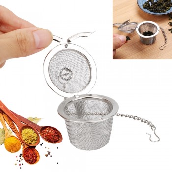 HILIFE Reusable Stainless Steel Teakettle Locking Tea Filter Seasoning Ball Multifunction Mesh Herbal Ball  Tea Spice Strainer