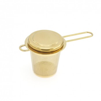 Mesh Tea Infuser Reusable Tea Strainer Teapot Stainless Steel Loose Tea Leaf Spice Filter Folding Handle Drinkware Kitchen Tools
