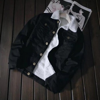 Men/Women Denim Jacket Spring Autumn Winter Warm Thick Lambswool Jean Coats Fashionable Top Outwear With Pockets dropshipping