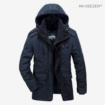 Winter Jacket Men Parkas Top Warm Waterproof Big Size 2018 Thicken Male Heavy Wool 2 in 1 Coat High Quality Fleece Cotton-Padded