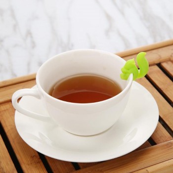5 Pcs Silicone Tea Infuser Squirrel Device Tea Bag Hanging Snail Mug Cup Clip Label Party New Year Supplies
