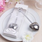 Heart Shaped Tea Infuser Stainless Steel Spoon Strainer Steeper Handle Shower Fashion Tea Spoon Wedding Box Package Favors Gifts