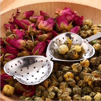 Heart Shaped Tea Infuser Stainless Steel Spoon Strainer Steeper Handle Shower Fashion Tea Spoon Wedding Box Package Favors Gifts