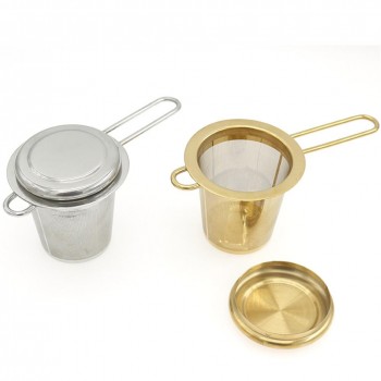 Really High Quality Stainless Steel Tea Filter Foldable With Lid Tea Strainer Tea Filter Tea Infusers kitchen Accessories 2018