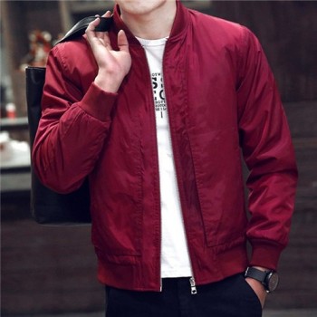2019 Spring Autumn Casual Solid Fashion Slim Bomber Jacket Men Overcoat Baseball Jackets Mens streetwear Jacket 4xl Top XT380