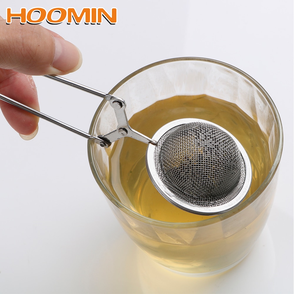 HOOMIN Coffee Herb Spice Filter Diffuser Handle Tea Ball Sphere Mesh Tea Strainer Tea Infuser Stainless Steel