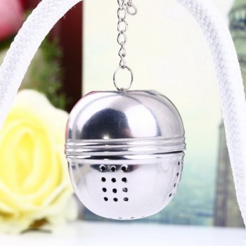Stainless Steel Tea Infuser Strainer Filter Mesh Spoon Locking Spice Ball Rope chain Portable for food Drop Shipping 1Pcs