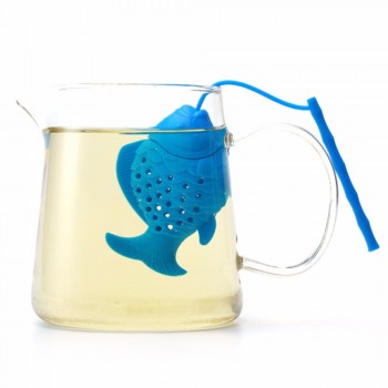 Cute Fish Shape Tea Infuser Food Grade Silicone Spice Herbal Tea Strainer Loose Leaf Filter Fish Shape Tea Ball Accessories