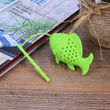Cute Fish Shape Tea Infuser Food Grade Silicone Spice Herbal Tea Strainer Loose Leaf Filter Fish Shape Tea Ball Accessories