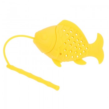 Cute Fish Shape Tea Infuser Food Grade Silicone Spice Herbal Tea Strainer Loose Leaf Filter Fish Shape Tea Ball Accessories