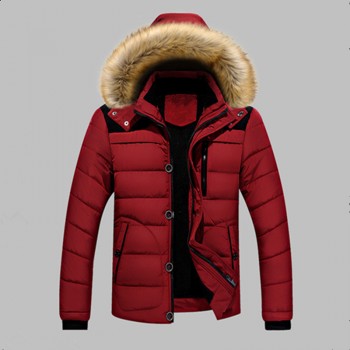 2019 Winter Jacket Men Slim Thicken Fur Hooded Outwear Warm Coat Top  Casual Mens Coat Tops Parka Men Coats Asian Size