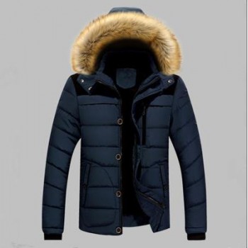 2019 Winter Jacket Men Slim Thicken Fur Hooded Outwear Warm Coat Top  Casual Mens Coat Tops Parka Men Coats Asian Size