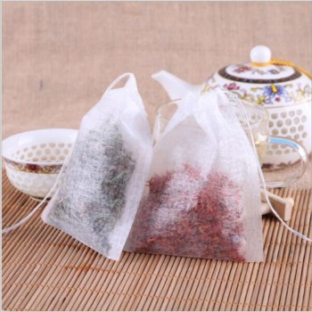 New Teabags 100Pcs/Lot 5.5 x 7CM Empty Tea Bags With String Heal Seal Filter Paper for Herb Loose Tea