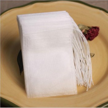 New Teabags 100Pcs/Lot 5.5 x 7CM Empty Tea Bags With String Heal Seal Filter Paper for Herb Loose Tea