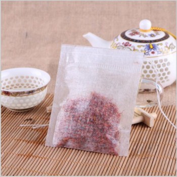 New Teabags 100Pcs/Lot 5.5 x 7CM Empty Tea Bags With String Heal Seal Filter Paper for Herb Loose Tea