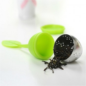 6 Colors Tea Infuser Silicone Tea Strainer Sweet Leaf Pattern Tea Filter Teapot for Loose Leaf Herbal Spice Filter Tools