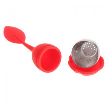 6 Colors Tea Infuser Silicone Tea Strainer Sweet Leaf Pattern Tea Filter Teapot for Loose Leaf Herbal Spice Filter Tools