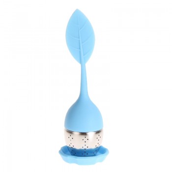 6 Colors Tea Infuser Silicone Tea Strainer Sweet Leaf Pattern Tea Filter Teapot for Loose Leaf Herbal Spice Filter Tools