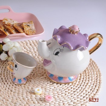 New Cartoon Beauty And The Beast Teapot Mug Mrs Potts Chip Tea Pot Cup One Set Lovely Christmas Gift Fast Post