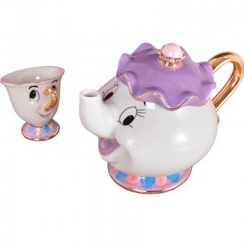 New Cartoon Beauty And The Beast Teapot Mug Mrs Potts Chip Tea Pot Cup One Set Lovely Christmas Gift Fast Post