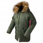 2018 Winter N3B puffer jacket men long canada coat military fur hood warm trench camouflage tactical bomber army korean parka