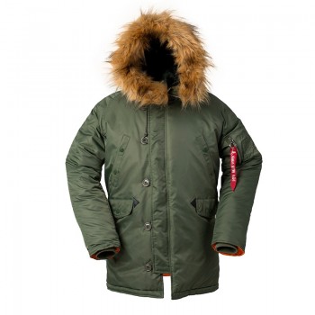 2018 Winter N3B puffer jacket men long canada coat military fur hood warm trench camouflage tactical bomber army korean parka