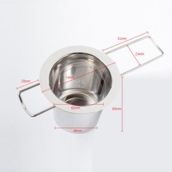 New Practical 304 Stainless Steel Tea Strainer Infuser Tea Ball Tea Spice Mesh Herbal Filter cooking tools Folding Handle