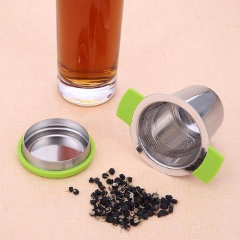 Stainless Steel Reusable Tea Infuser Basket Fine Mesh Tea Strainer With Handles Lid Tea and Coffee Filters for Loose Tea Leaf