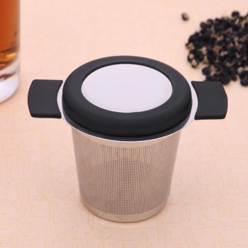 Stainless Steel Reusable Tea Infuser Basket Fine Mesh Tea Strainer With Handles Lid Tea and Coffee Filters for Loose Tea Leaf