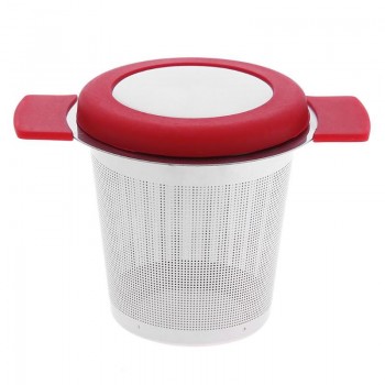 Stainless Steel Reusable Tea Infuser Basket Fine Mesh Tea Strainer With Handles Lid Tea and Coffee Filters for Loose Tea Leaf