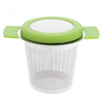 Stainless Steel Reusable Tea Infuser Basket Fine Mesh Tea Strainer With Handles Lid Tea and Coffee Filters for Loose Tea Leaf