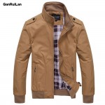 2018 Fashion Spring Mens Jackets Solid Coats Male Casual Stand Collar Jacket Outerdoor Overcoat M-XXXXL JK18030