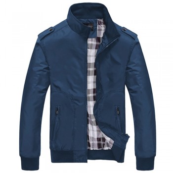 2018 Fashion Spring Mens Jackets Solid Coats Male Casual Stand Collar Jacket Outerdoor Overcoat M-XXXXL JK18030