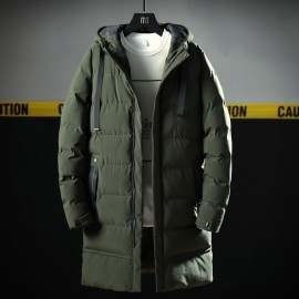 Varsanol New Mens Parkas Long Cotton Winter Jacket Coat For Men Brand Bomber Jacket Thick Parka Homme Warm Tops -20 Degree