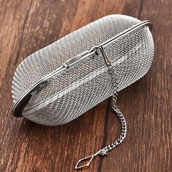 Pratical Tea Strainer Filter Hanging Safe Reusable Mesh Tea Strainer Stainless Tea Infuser Strainer Steel Kitchen Tool #705