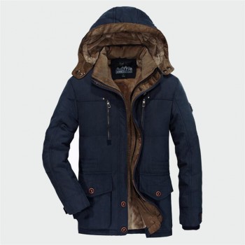 Men Winter Coats Fleece Warm Thick Jackets Men Outerwear Windproof Casual Coat With Hooded Mens Parkas Plus size 5XL 6XL ML030